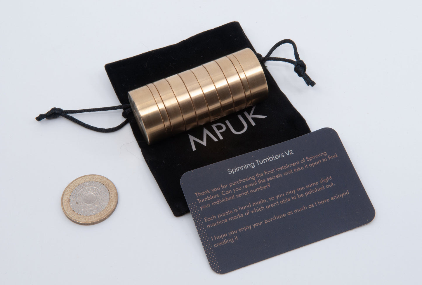 Handmade Metal Puzzle - Spinning Tumblers V2